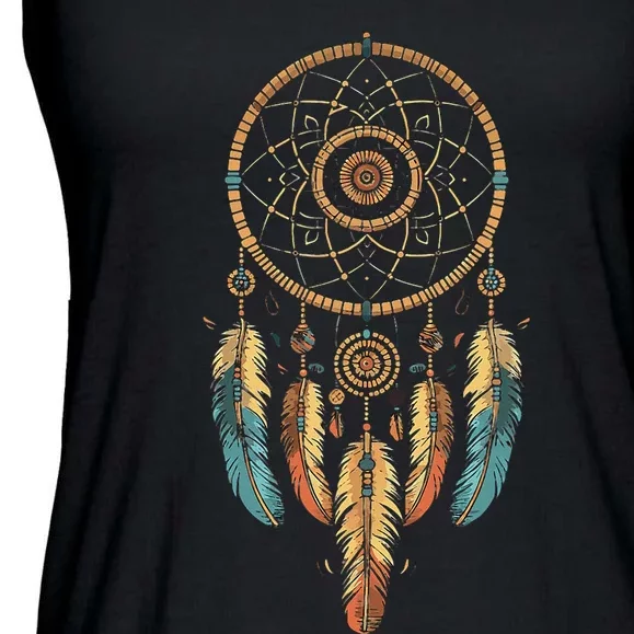 Dream Catcher Native American Tribal Ladies Essential Flowy Tank