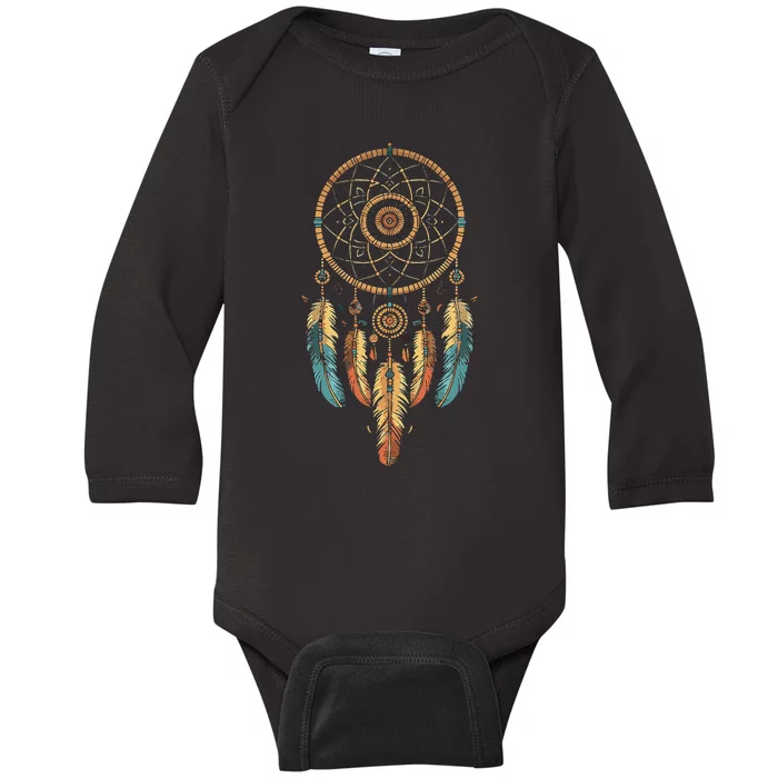 Dream Catcher Native American Tribal Baby Long Sleeve Bodysuit