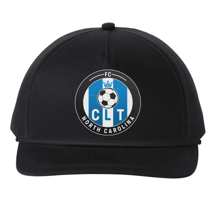 Distressed Charlotte North Carolina CLT Soccer Jersey Snapback Five-Panel Rope Hat