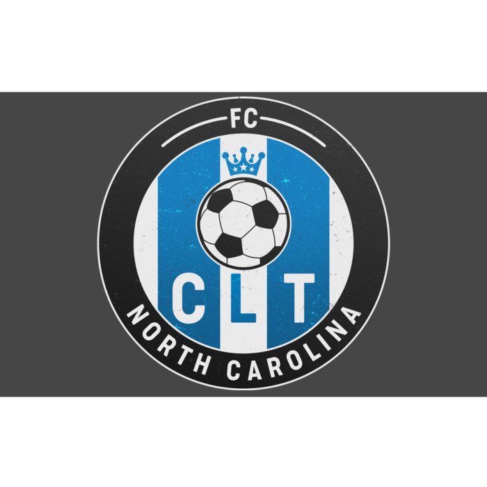 Distressed Charlotte North Carolina CLT Soccer Jersey Bumper Sticker