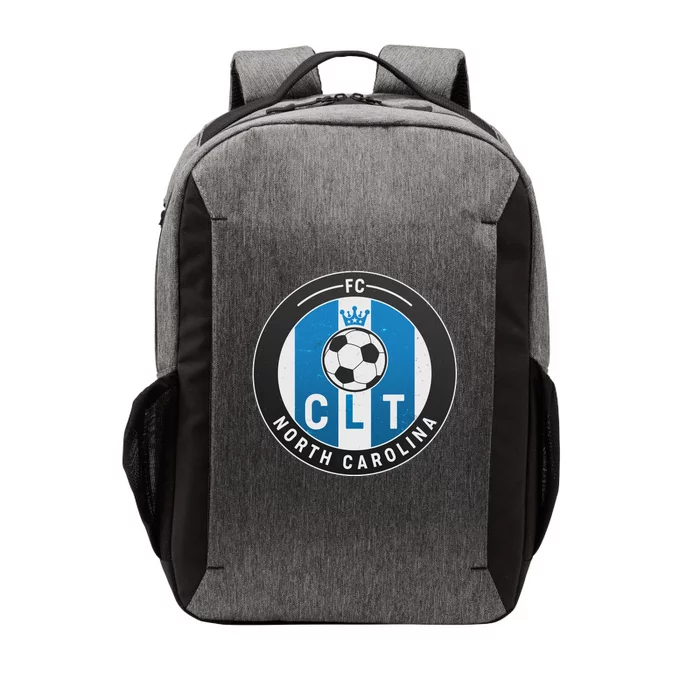 Distressed Charlotte North Carolina CLT Soccer Jersey Vector Backpack