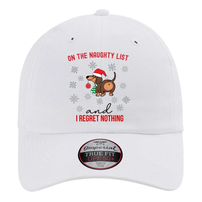 Dachshund Christmas Naughty List Weenie Dog Owener Gift Funny Gift The Original Performance Cap