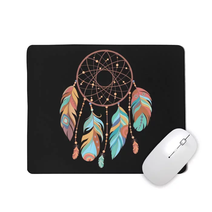 Dream Catcher Native American Feathers Tribal Dreamcatcher Mousepad