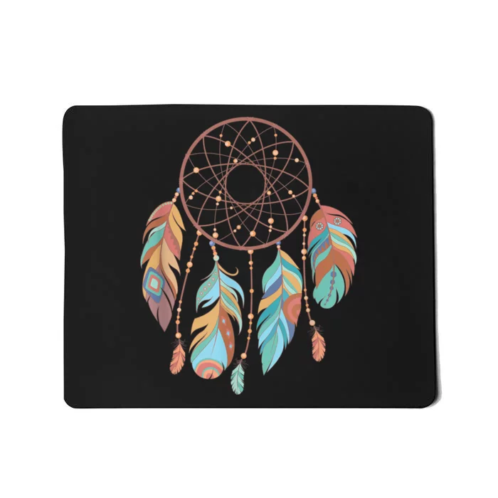 Dream Catcher Native American Feathers Tribal Dreamcatcher Mousepad