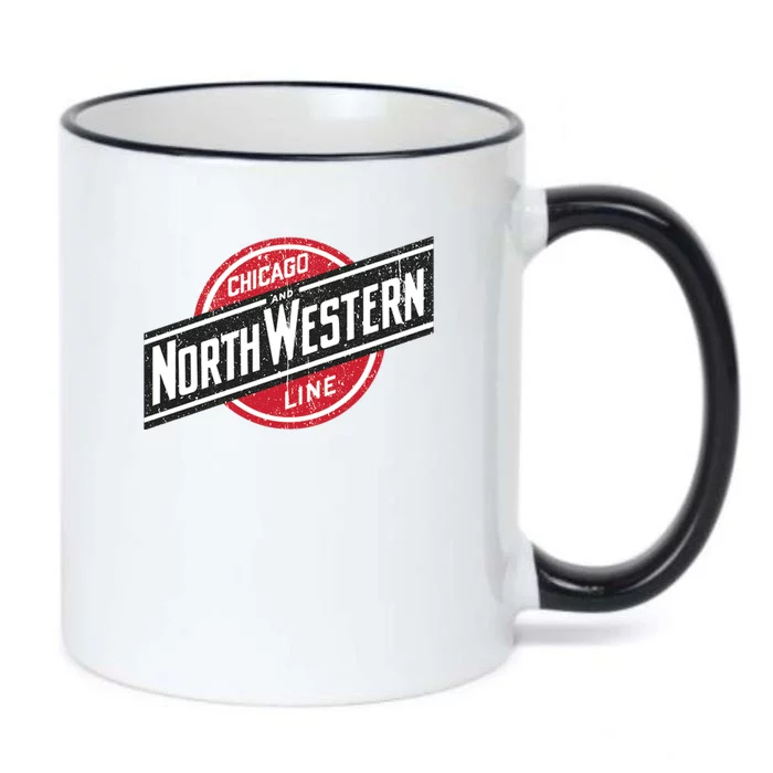 Defunct Chicago North Western Line Rustic Style Black Color Changing Mug