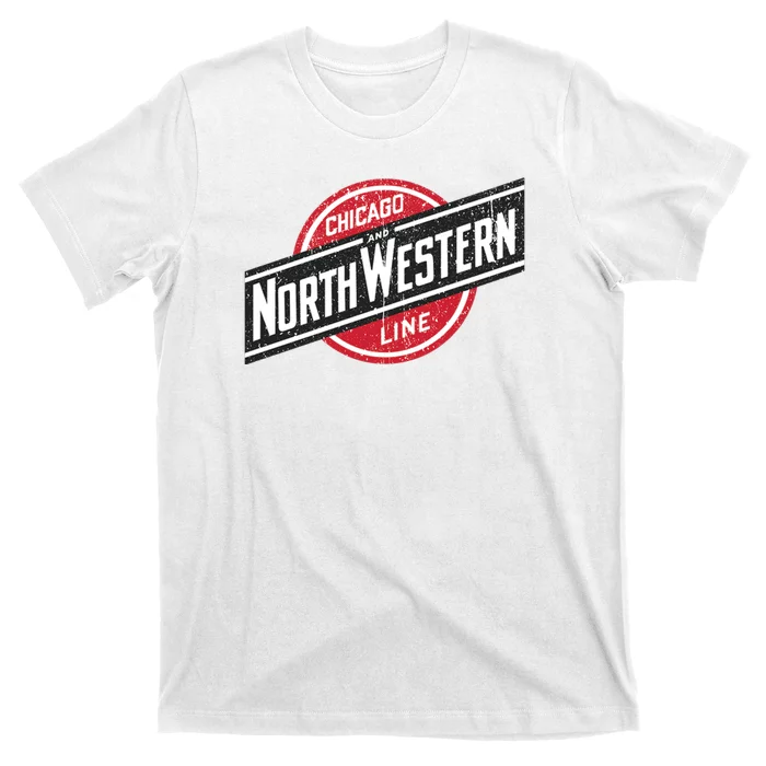 Defunct Chicago North Western Line Rustic Style T-Shirt