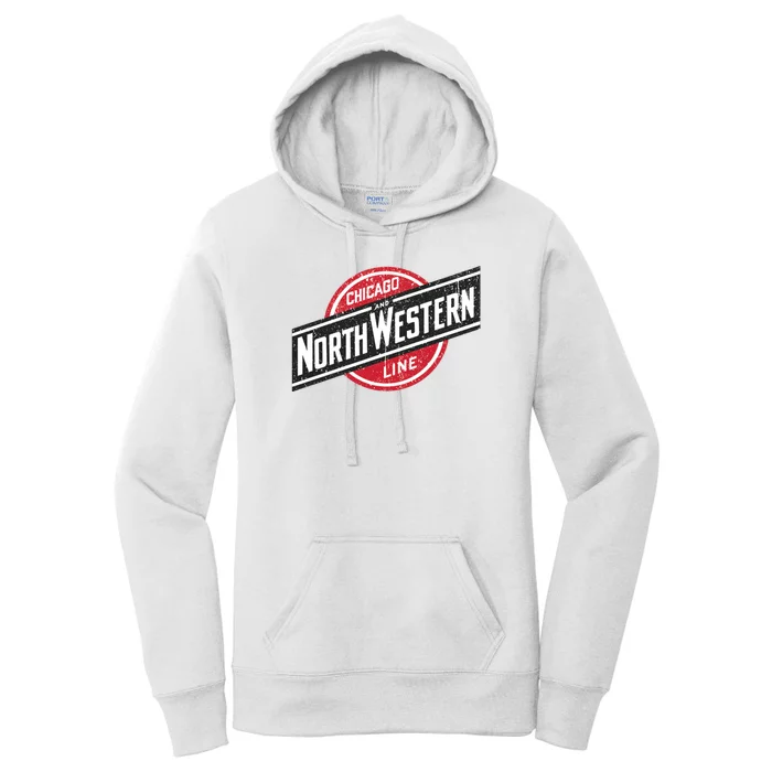 Defunct Chicago North Western Line Rustic Style Women's Pullover Hoodie