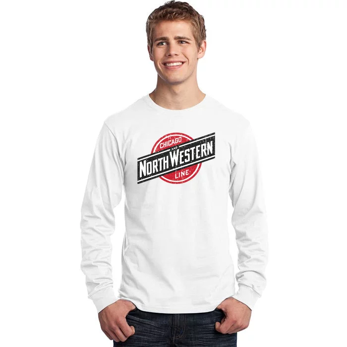 Defunct Chicago North Western Line Rustic Style Tall Long Sleeve T-Shirt