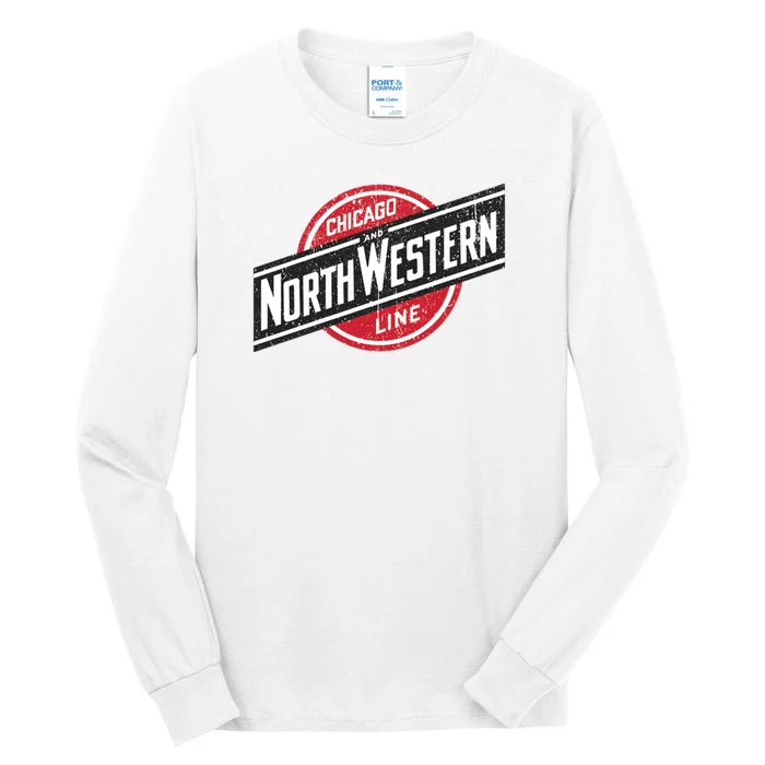 Defunct Chicago North Western Line Rustic Style Tall Long Sleeve T-Shirt