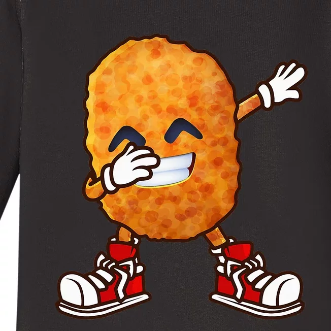 Dabbing Chicken Nuggets Design Baby Long Sleeve Bodysuit