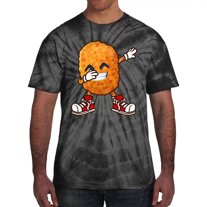 Dabbing Chicken Nuggets Design Tie-Dye T-Shirt