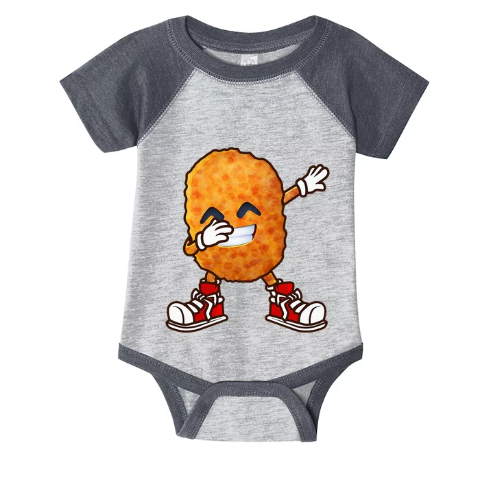 Dabbing Chicken Nuggets Design Infant Baby Jersey Bodysuit