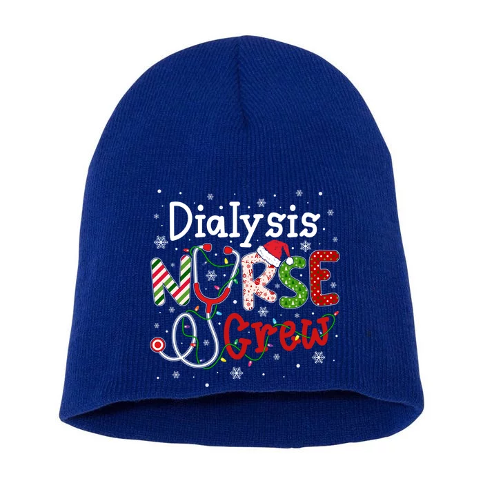 Dialysis Christmas Nurse Crew Nursing Christmas Pattern Gift Short Acrylic Beanie