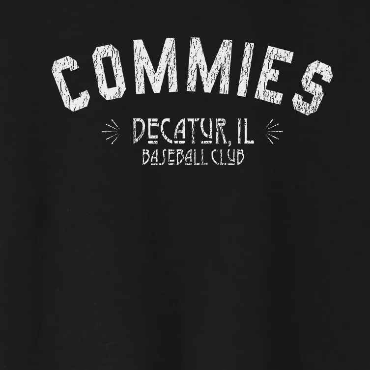 Decatur Commies Old School Baseball Women's Crop Top Tee