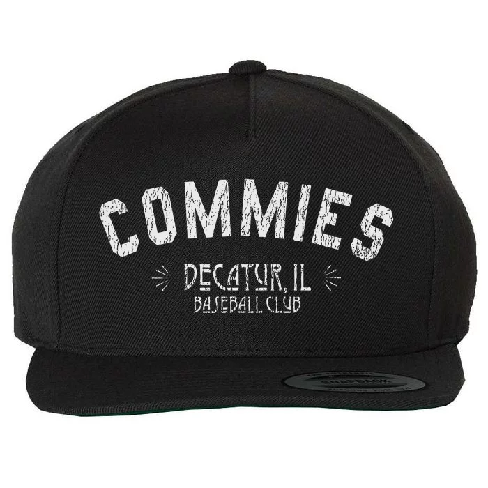 Decatur Commies Old School Baseball Wool Snapback Cap