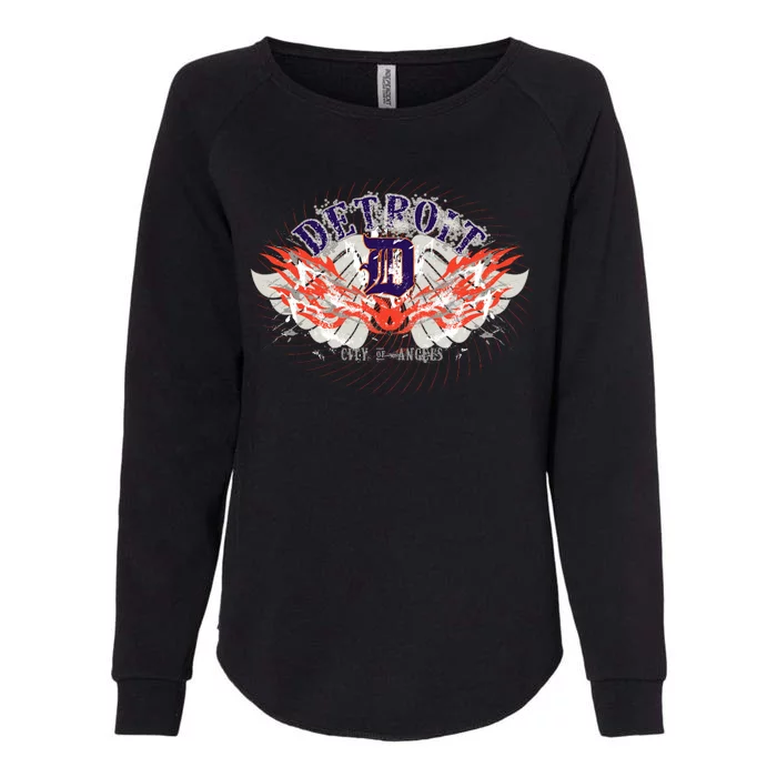 Detroit City Of Angels Womens California Wash Sweatshirt