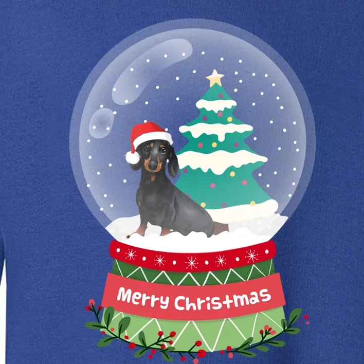 Dachshund Christmas Ornats Crystal Ball Snowy Xmas Tree Meaningful Gift Toddler Sweatshirt