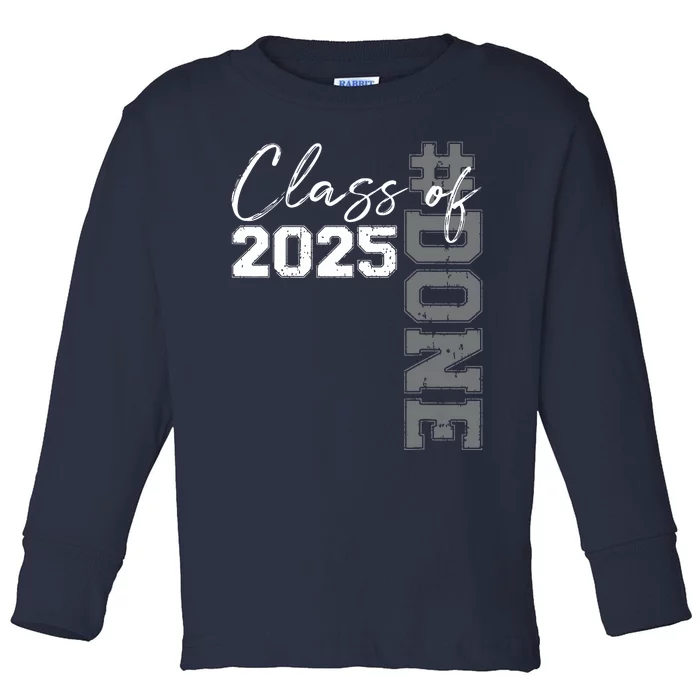 Done Class Of 2025 Graduate Funny 2025 Graduation Seniors Toddler Long Sleeve Shirt