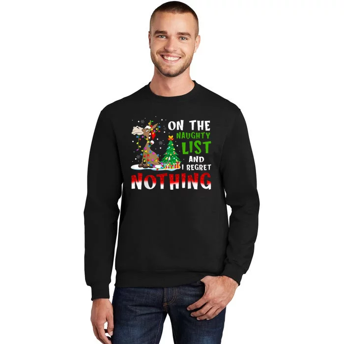 Donkey Christmas On The Naughty List And I Regret Nothing Sweatshirt