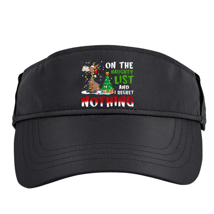 Donkey Christmas On The Naughty List And I Regret Nothing Adult Drive Performance Visor