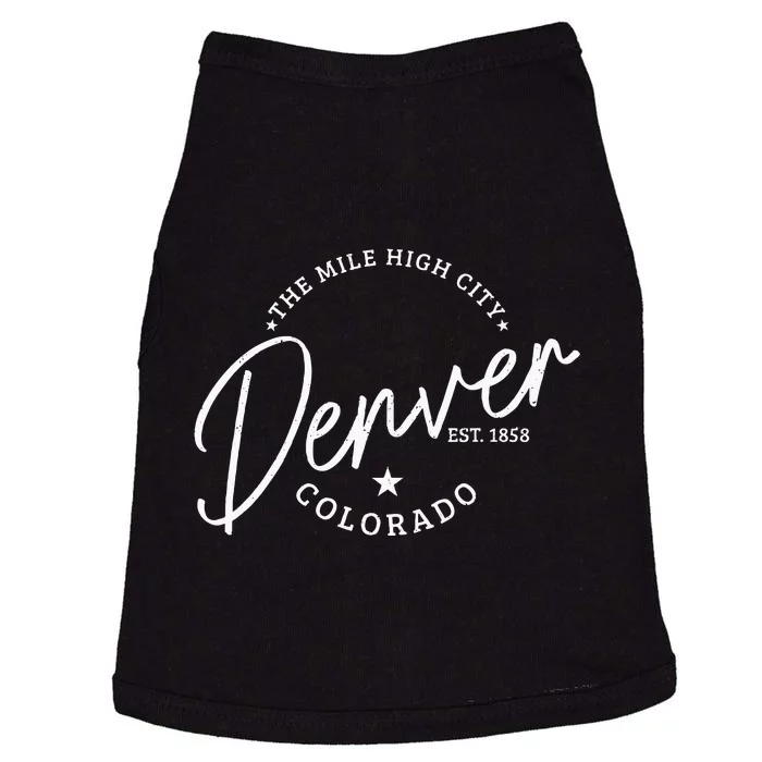 Denver Colorado Pride Mile High City Est. 1858 Denver Doggie Tank