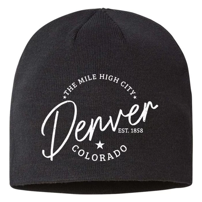 Denver Colorado Pride Mile High City Est. 1858 Denver 8 1/2in Sustainable Knit Beanie