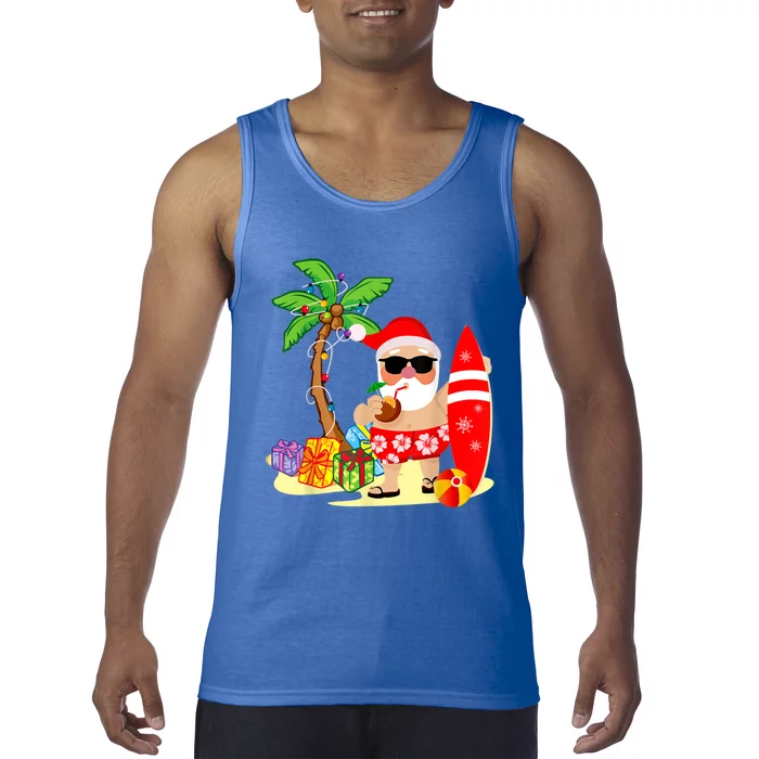 Decorated Christmas Palm Tree Tropical Xmas Coconut Lights Great Gift Tank Top