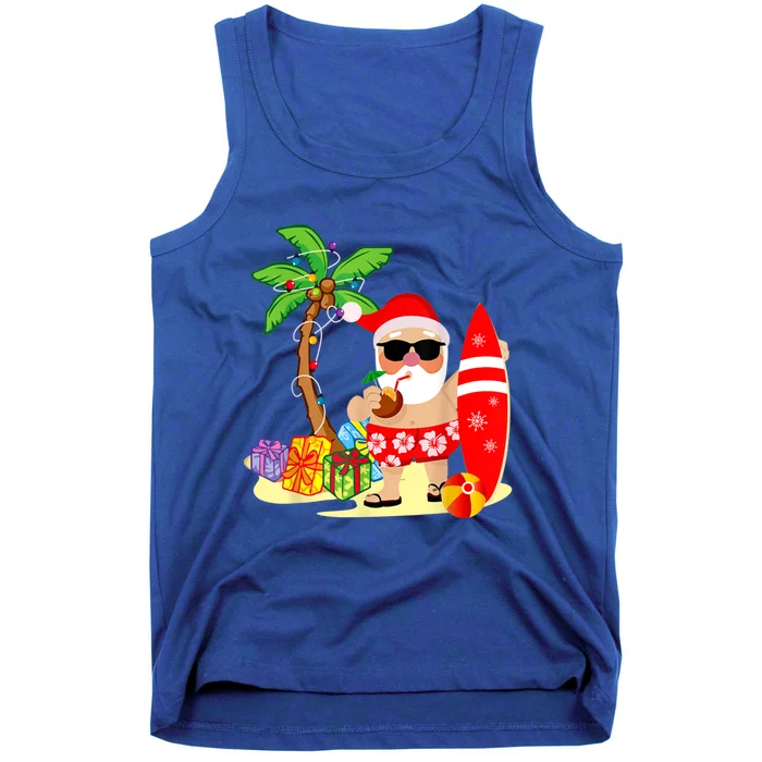 Decorated Christmas Palm Tree Tropical Xmas Coconut Lights Great Gift Tank Top