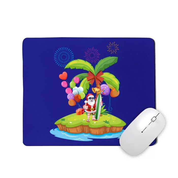 Decorated Christmas Palm Tree Tropical Xmas Coconut Lights Gift Mousepad