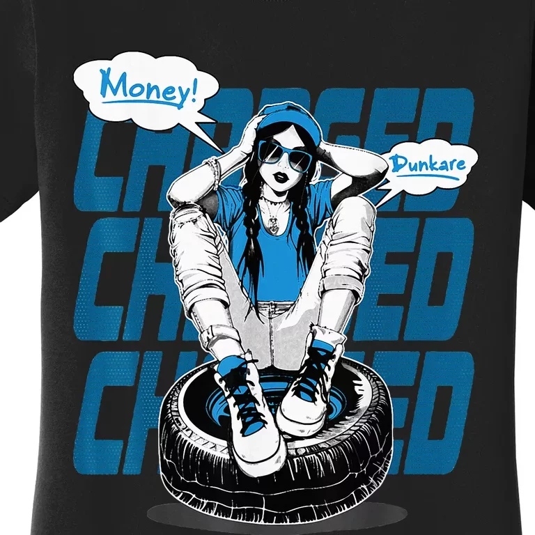 Dunkare Charged Powder Blue 9s Matching Women's T-Shirt