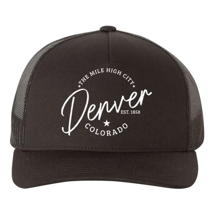 Denver Colorado Pride Mile High City Est. 1858 Denver Yupoong Adult 5-Panel Trucker Hat