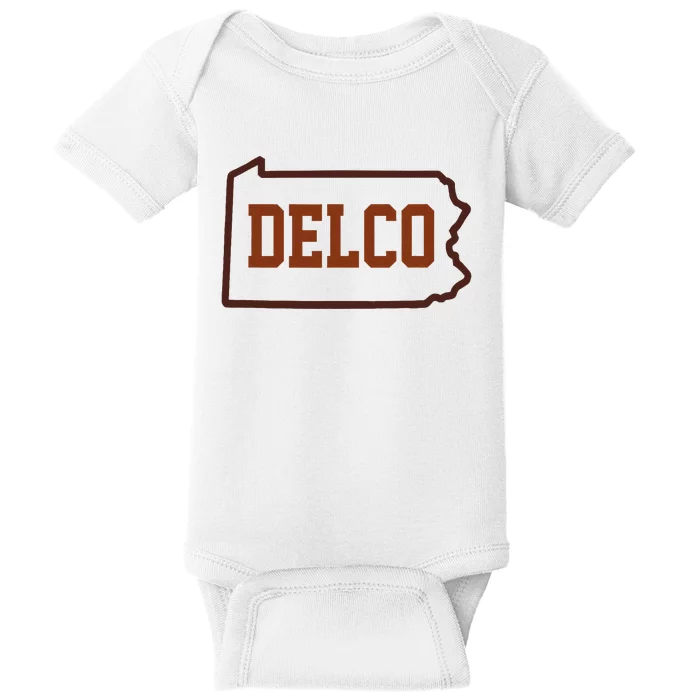 Delco County Pennsylvania Philadelphia Lovers Fan Gift Baby Bodysuit