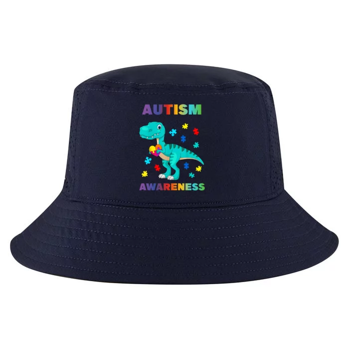 Dinosaur Colorful Puzzle Autism Awareness Cool Comfort Performance Bucket Hat