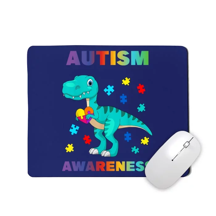 Dinosaur Colorful Puzzle Autism Awareness Mousepad