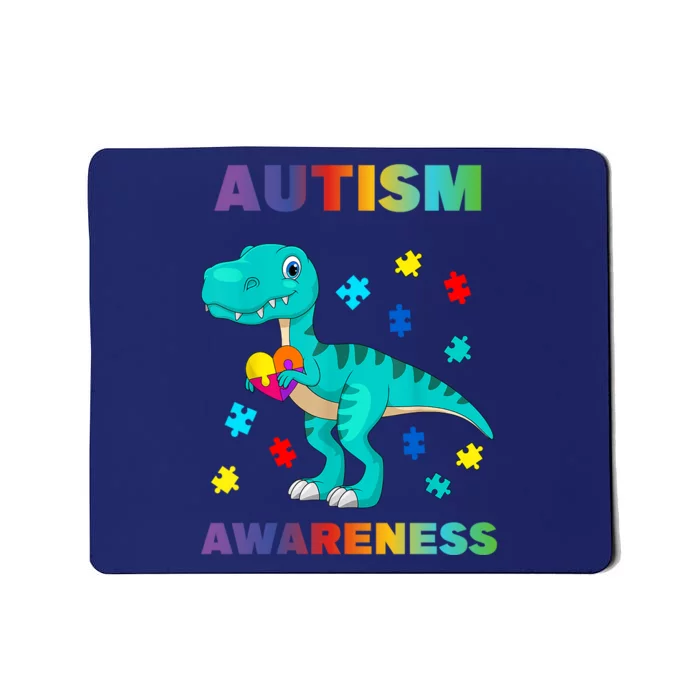 Dinosaur Colorful Puzzle Autism Awareness Mousepad