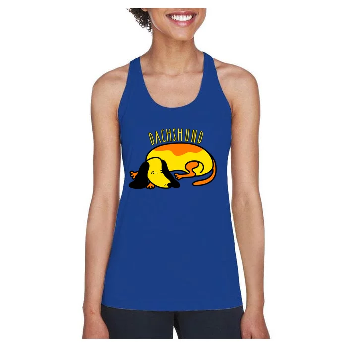 Dachshund Cute Puppy Dog Doggy Lover Gift Women's Racerback Tank