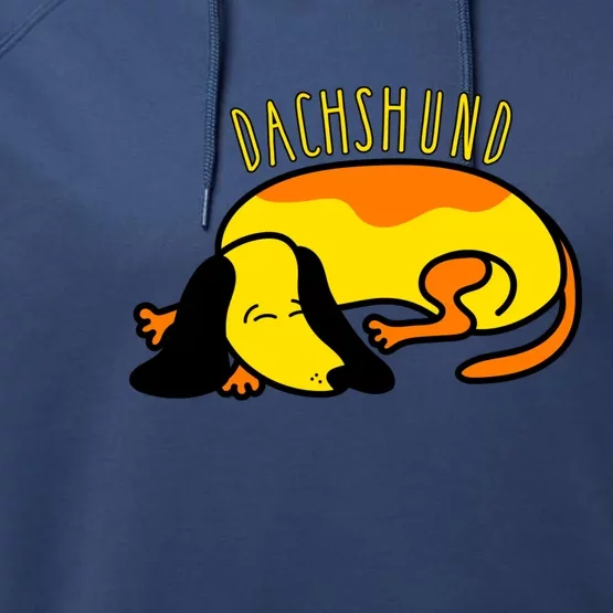 Dachshund Cute Puppy Dog Doggy Lover Gift Performance Fleece Hoodie