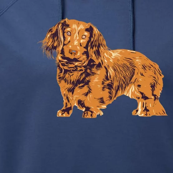 Dachshund Cute Puppy Dog Doggy Lover Gift Performance Fleece Hoodie