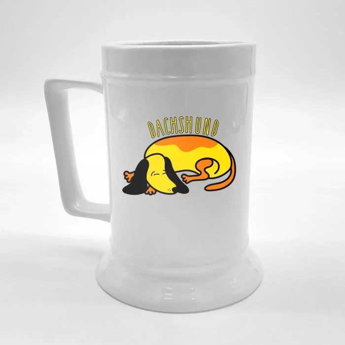 Dachshund Cute Puppy Dog Doggy Lover Funny Gift Front & Back Beer Stein