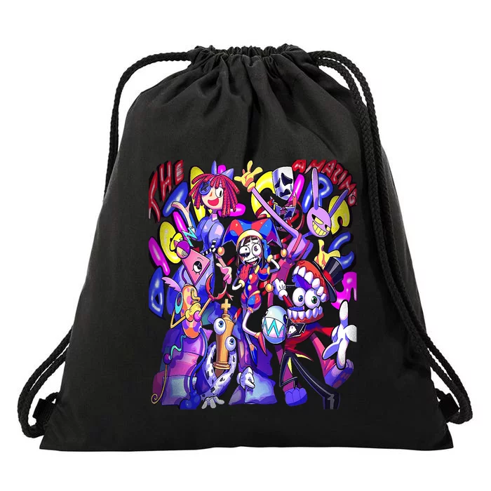 Digital Circus Pomni Cute Ragatha Jax Digitalcircus Drawstring Bag