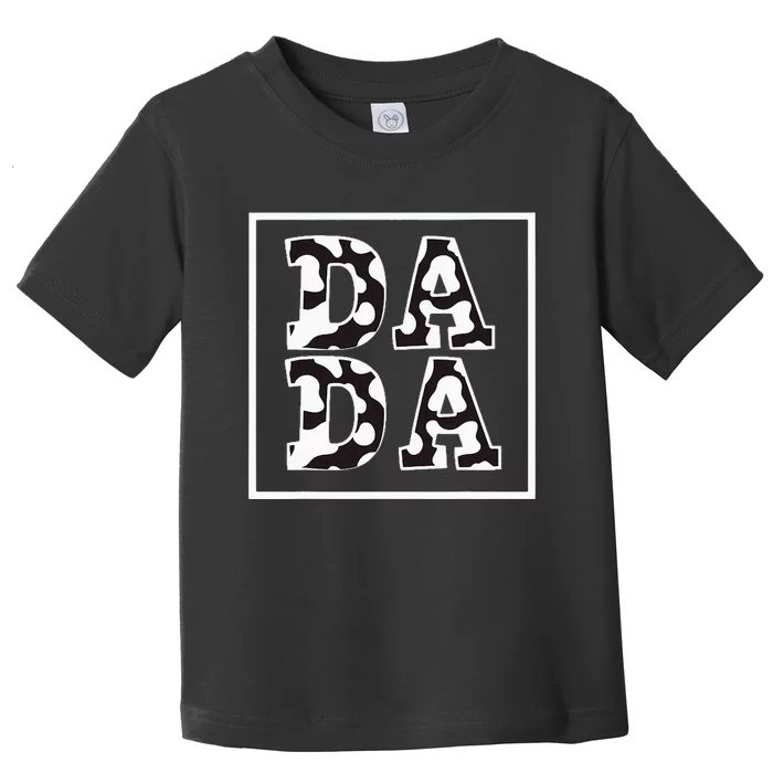 Dada Cow Print Cow Pattern Father's Day Toddler T-Shirt