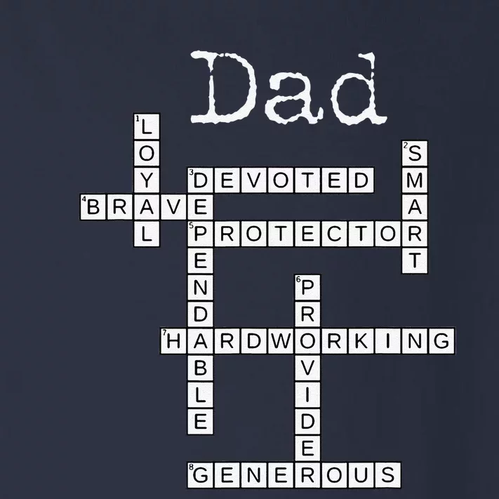 Dad Crossword Puzzle Fathers Day Love Word Games Saying Toddler Long Sleeve Shirt