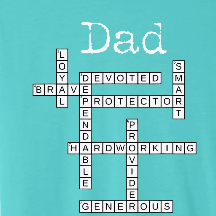 Dad Crossword Puzzle Fathers Day Love Word Games Saying ChromaSoft Performance T-Shirt