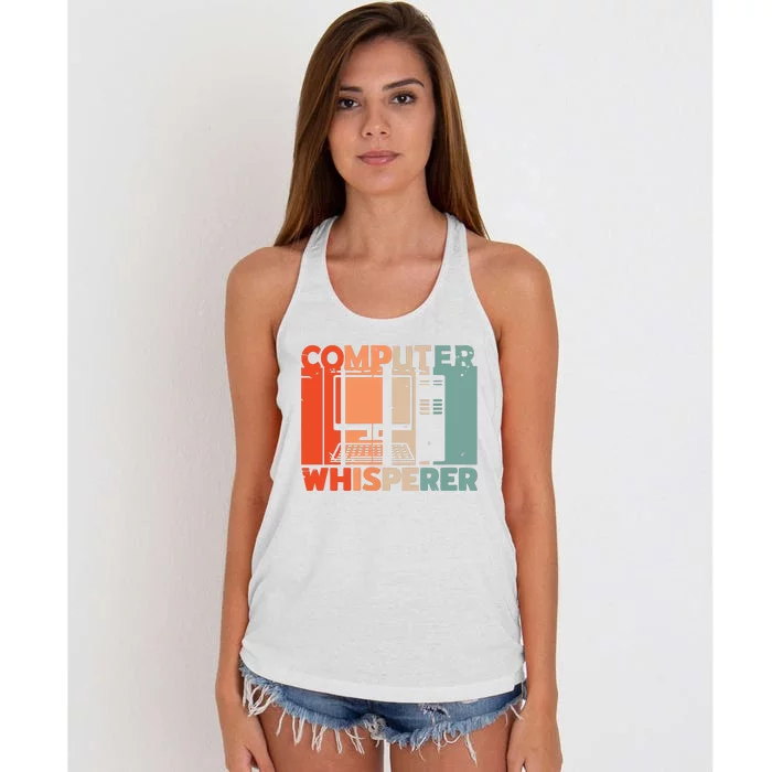 Developer Coder Programming Software Engineer Programmer Women's Knotted Racerback Tank