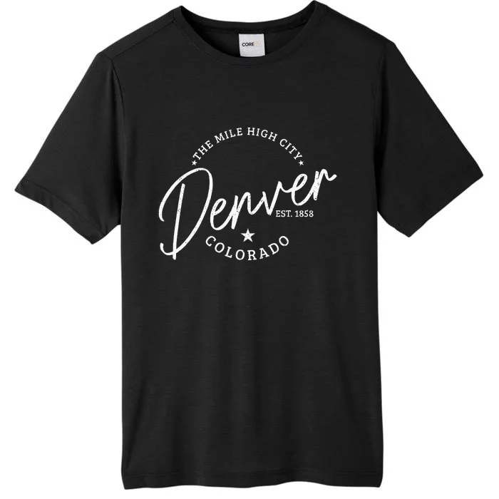 Denver Colorado Pride Mile High City Est. 1858 Denver ChromaSoft Performance T-Shirt