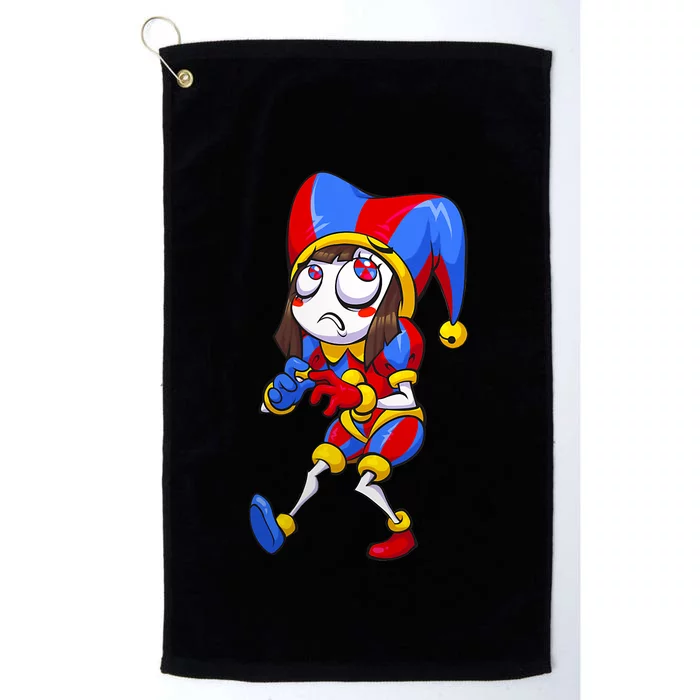 Digital Circus Pomni Horror Characters Digitalcircus Design Platinum Collection Golf Towel