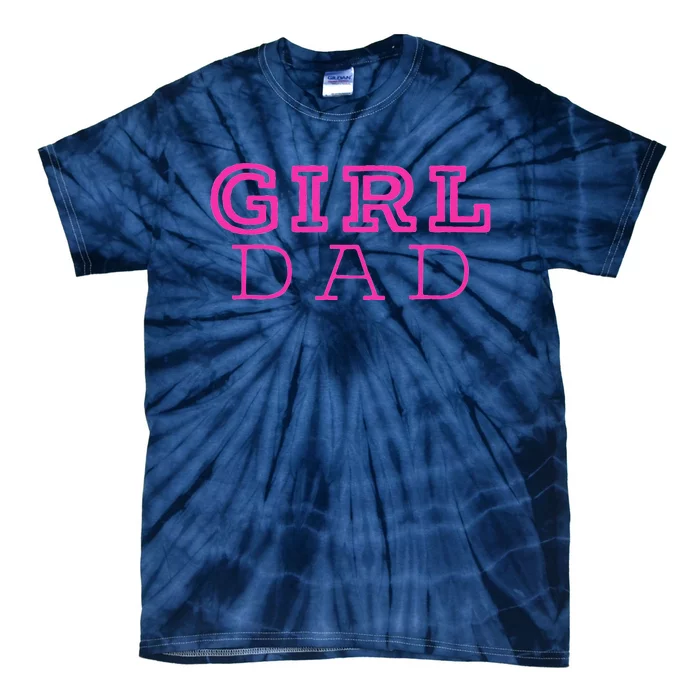 Dad Cute Pink Father & Daughter Design Fathers Day Tie-Dye T-Shirt