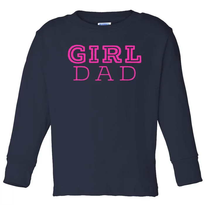 Dad Cute Pink Father & Daughter Design Fathers Day Toddler Long Sleeve Shirt