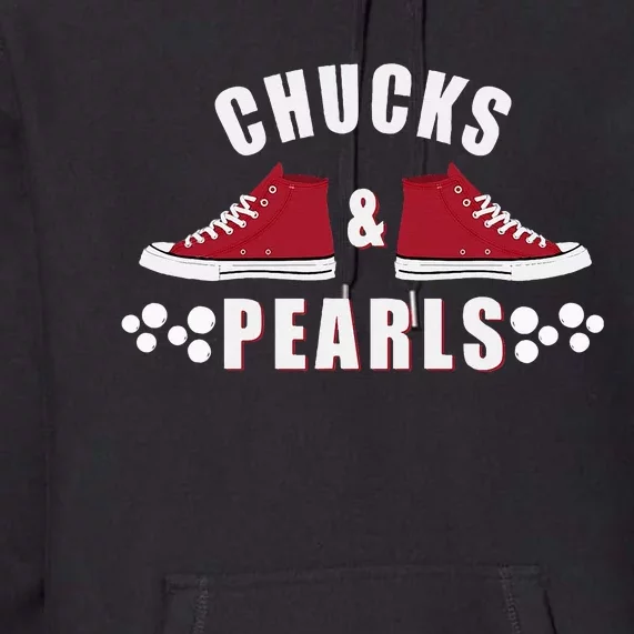 Democratic Campaign Political Rally Merch Chucks Pearls 2024 Premium Hoodie