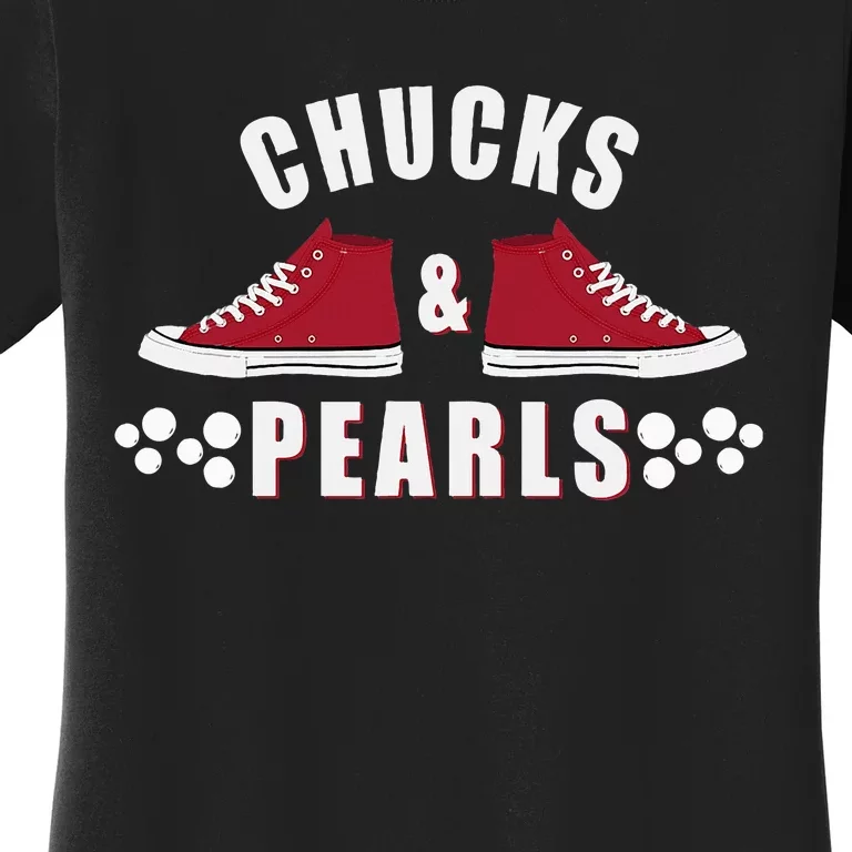 Democratic Campaign Political Rally Merch Chucks Pearls 2024 Women's T-Shirt